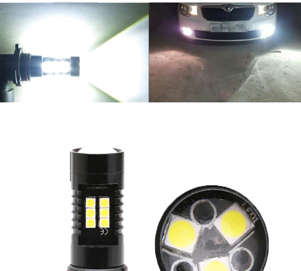 Grensoverschrijdende LED-mistlamp met hoge helderheid H8/H11 3030 21SMD-decoder 9006 9005_voghion.com