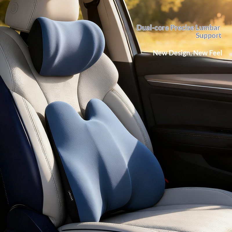 Adjustable Support Memory Foam Lumbar Pillow Office Car Seat Cushion Long Sitting Artifact_voghion.com