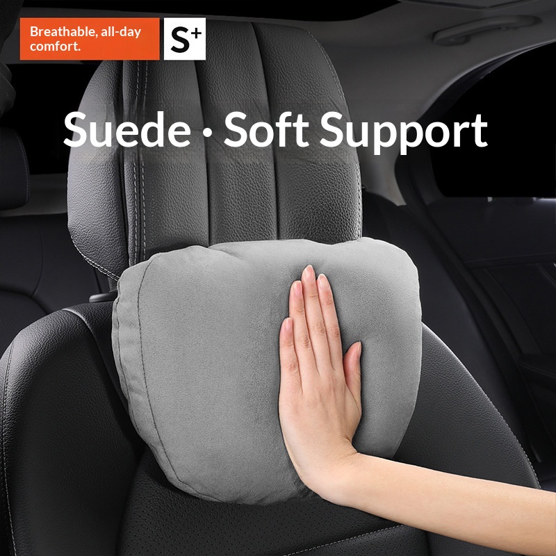 Support Backrest Seat Deer Leather Velvet Pillow Use Cushion Car Lumbar Pad_voghion.com