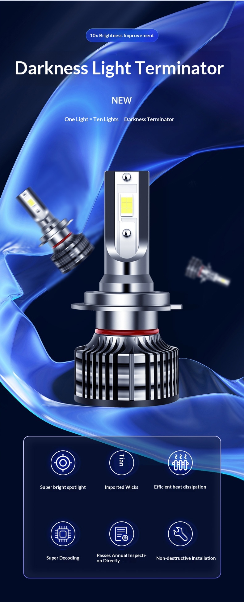 Super Bright Led Car Headlight Bulbs H1 H7 H4 9012 Spotlight_voghion.com