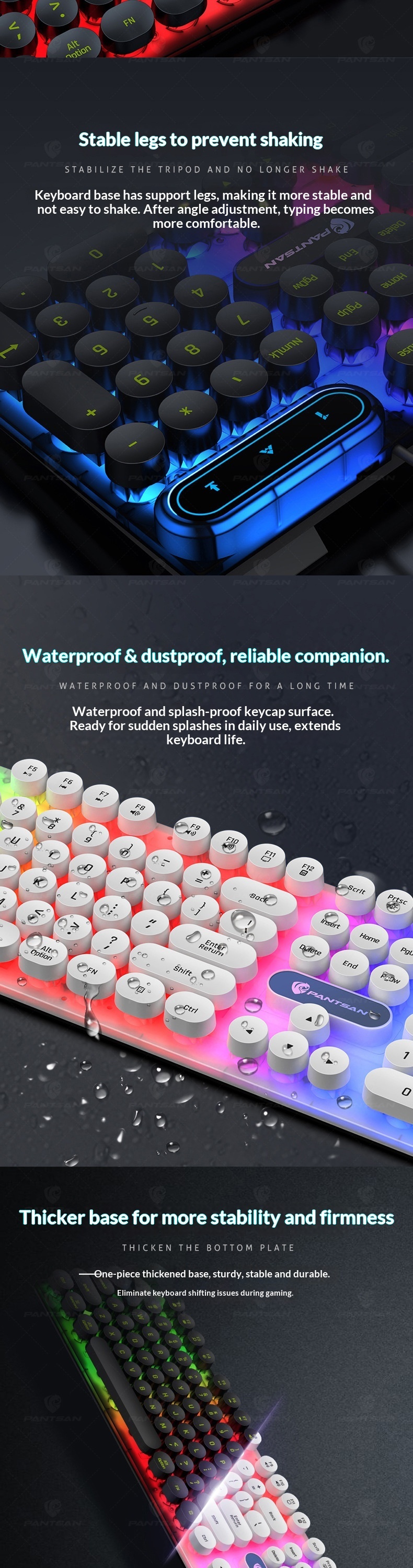 Pansen PT100 Wired Keyboard Set Gaming Office Desktop Laptop E-sports Key Mouse_voghion.com