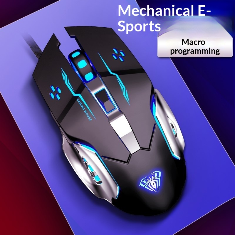 Wired Gaming Mouse With Adjustable Weights For Computer And Laptop_voghion.com