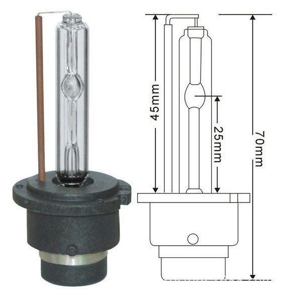 Ampoule de voiture HID D2R simple 35W au xénon D2_voghion.com