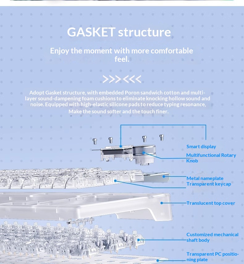 Wolf Spider F98pro, chargeur sans fil Bluetooth à trois modes avec écran, remplaçable à chaud, personnalisable et entièrement transparent_voghion.com