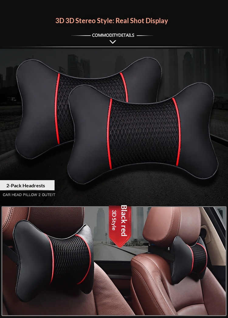 Nackenstützkissen fürs Auto, 3D-Leder, Ganzjahresmodell, Universal_voghion.com