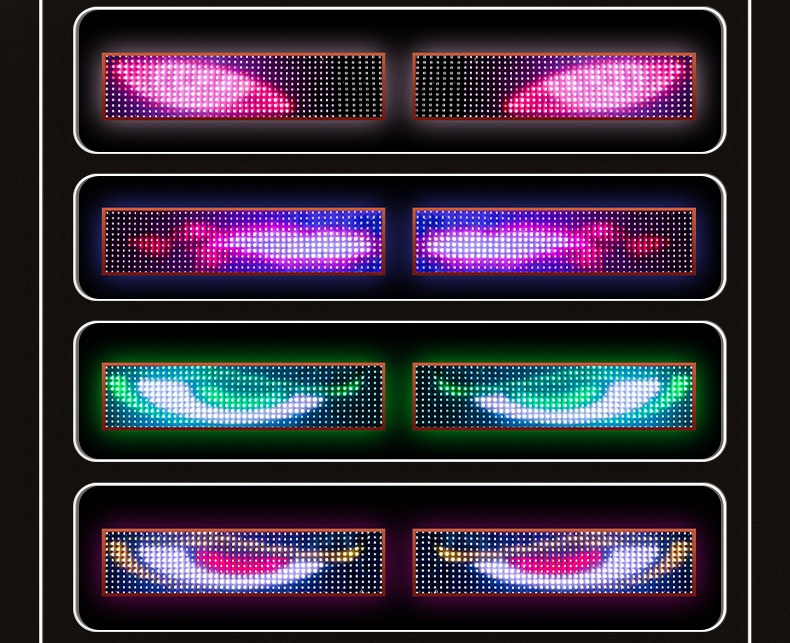 Bestseller Devil's Eye Car Smart Soft Screen Multi-Mode Expression Display LED Advertising Light_voghion.com