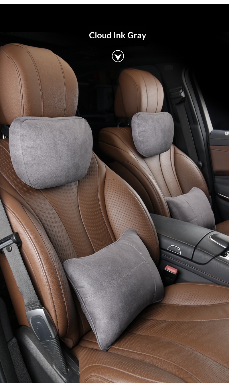 Headrest Memory Foam Lumbar Back Car Neck Pillow Cushion_voghion.com