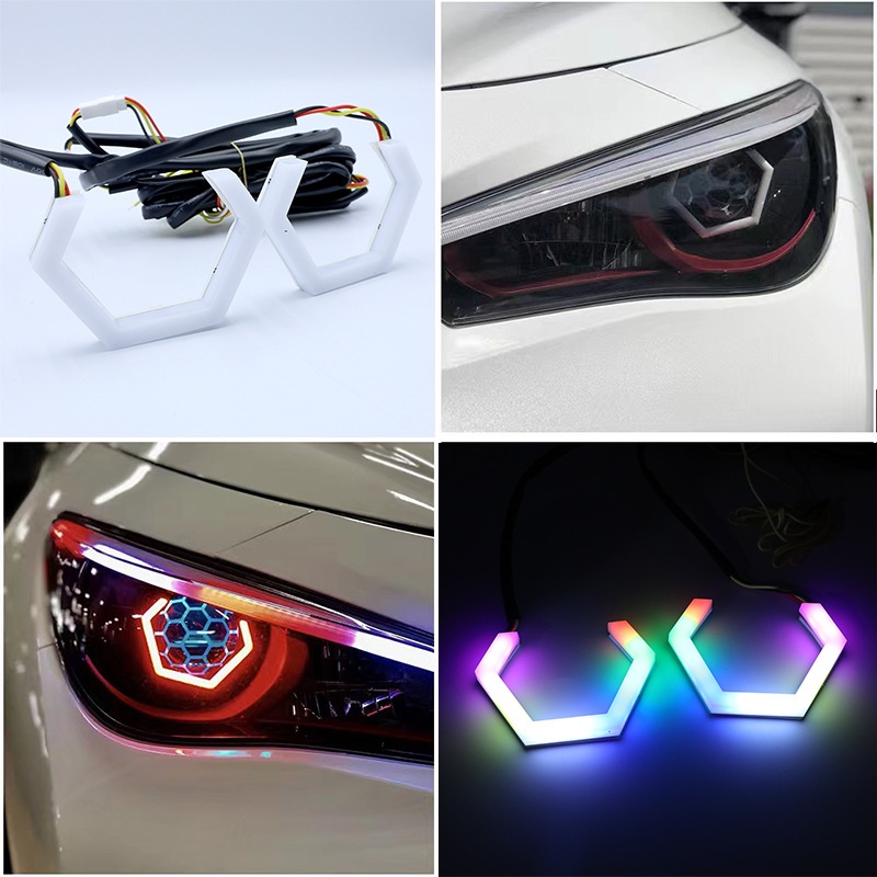 Bi-optik Hexagonal Angel Eye Led Scheinwerfer Iridescent_voghion.com