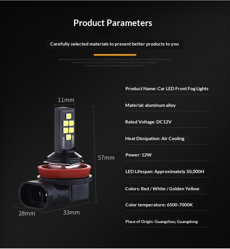 Hoge helderheid led mistlamp voor auto met decoder en stroboscoop_voghion.com