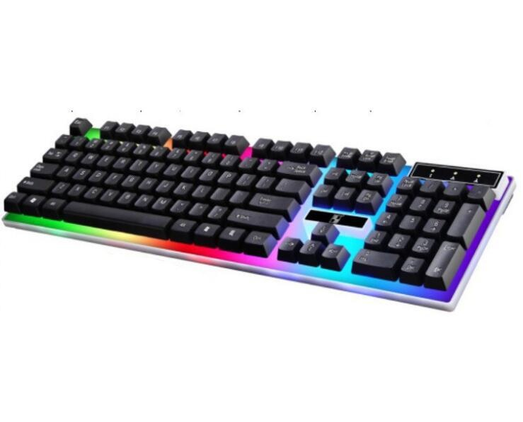 Set composto da tastiera e mouse Shibadu D500 RGB retroilluminati, con cavo USB e sensazione meccanica._voghion.com