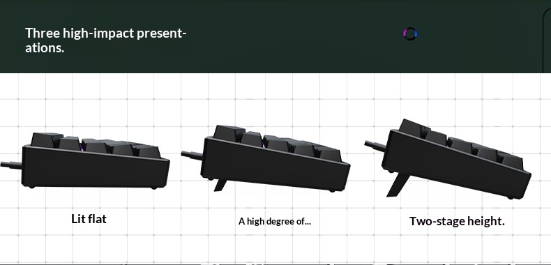 Clavier AK68 à touches mécaniques, interrupteurs bleus et rouges, filaire, mini, portable, rétroéclairage RGB, petit format_voghion.com