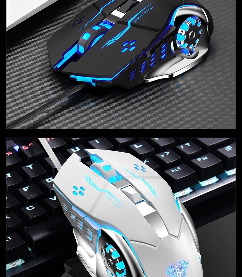 Wired Gaming Mouse With Adjustable Weights For Computer And Laptop_voghion.com