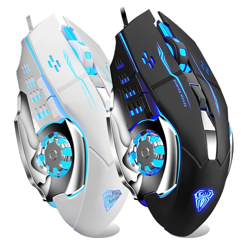 Wolf Spider S20 Metal Gaming Weighted Mouse USB Wired Desktop Laptop Computer Competitive PUBG CFLOL Luminous_voghion.com