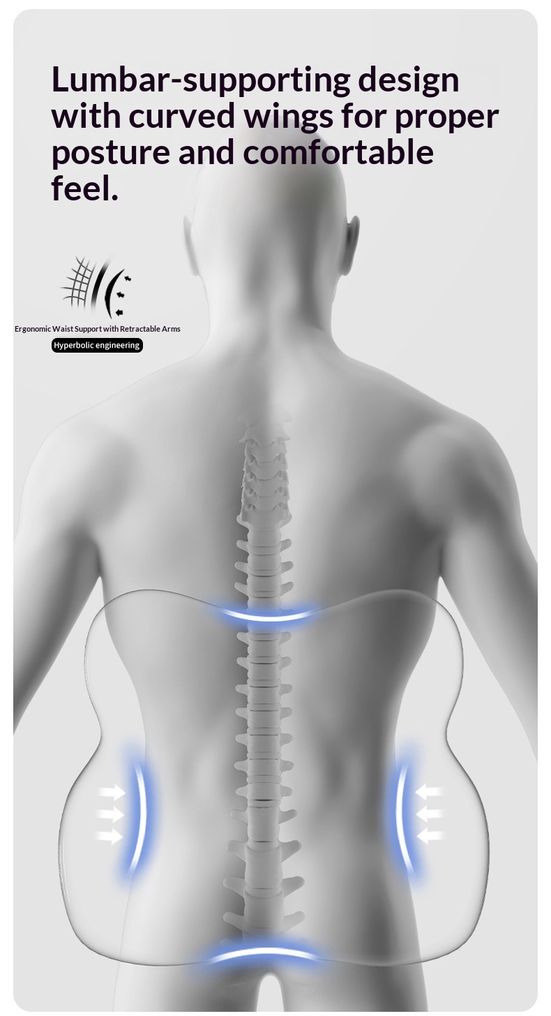 Grensoverschrijdend nekkussen van traagschuim, zitkussen, autohoofdsteun, lendensteun_voghion.com