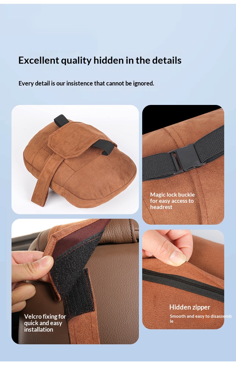 Headrest Memory Foam Lumbar Back Car Neck Pillow Cushion_voghion.com