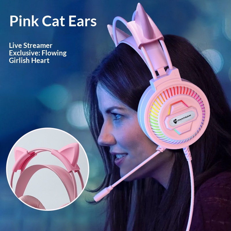 Cross-Border Pansun PSH-400 Over-Ear Computer Desktop Gaming Wired Laptop Headset_voghion.com