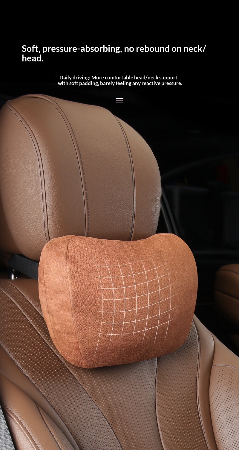 Headrest Memory Foam Lumbar Back Car Neck Pillow Cushion_voghion.com