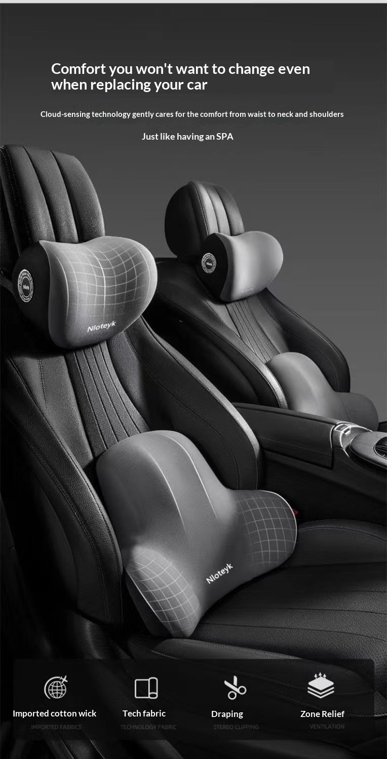 Headrest Support Shoulder Pillow Car Memory Foam Lumbar Backrest Cushion Home Dropshipping_voghion.com