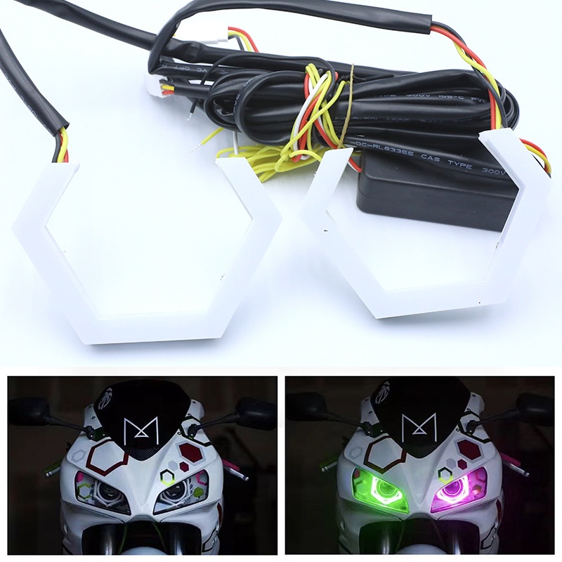 Bi-optik Hexagonal Angel Eye Led Scheinwerfer Iridescent_voghion.com