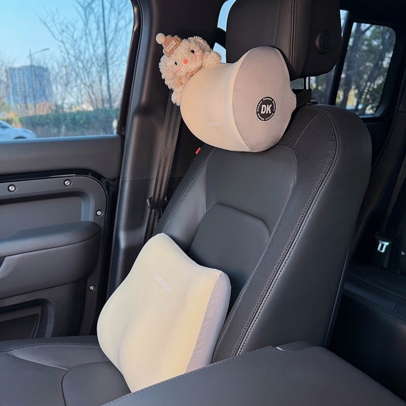 Nuovo cuscino poggiatesta interno per auto 2025, supporto lombare per sedile auto, design carino e creativo, in memory foam_voghion.com