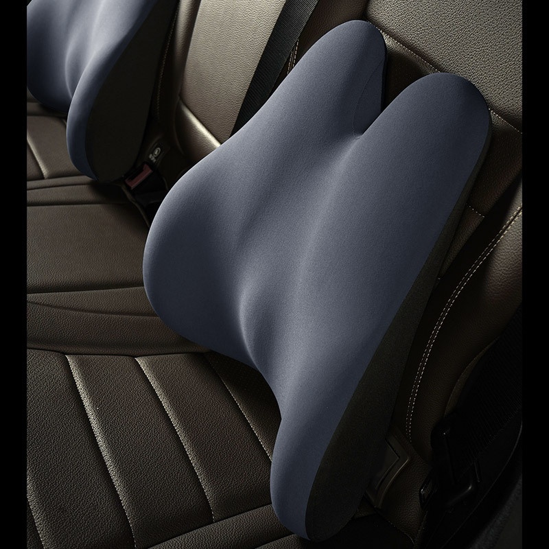 Headrest Neck Lumbar Support Memory Foam Seat Cushion Pillow Car Set_voghion.com