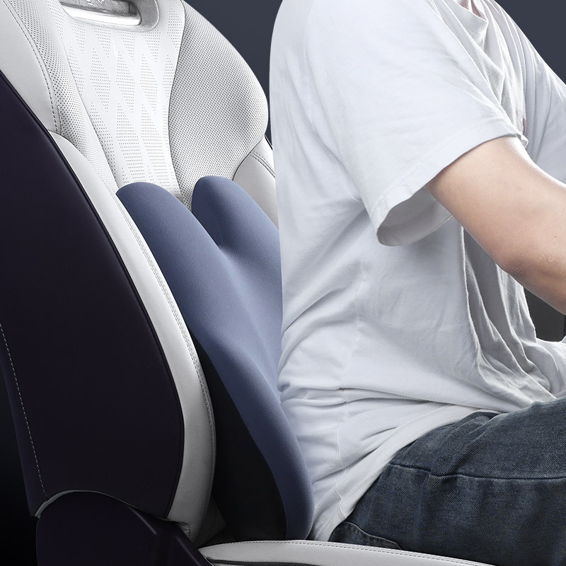 Headrest Neck Lumbar Support Memory Foam Seat Cushion Pillow Car Set_voghion.com