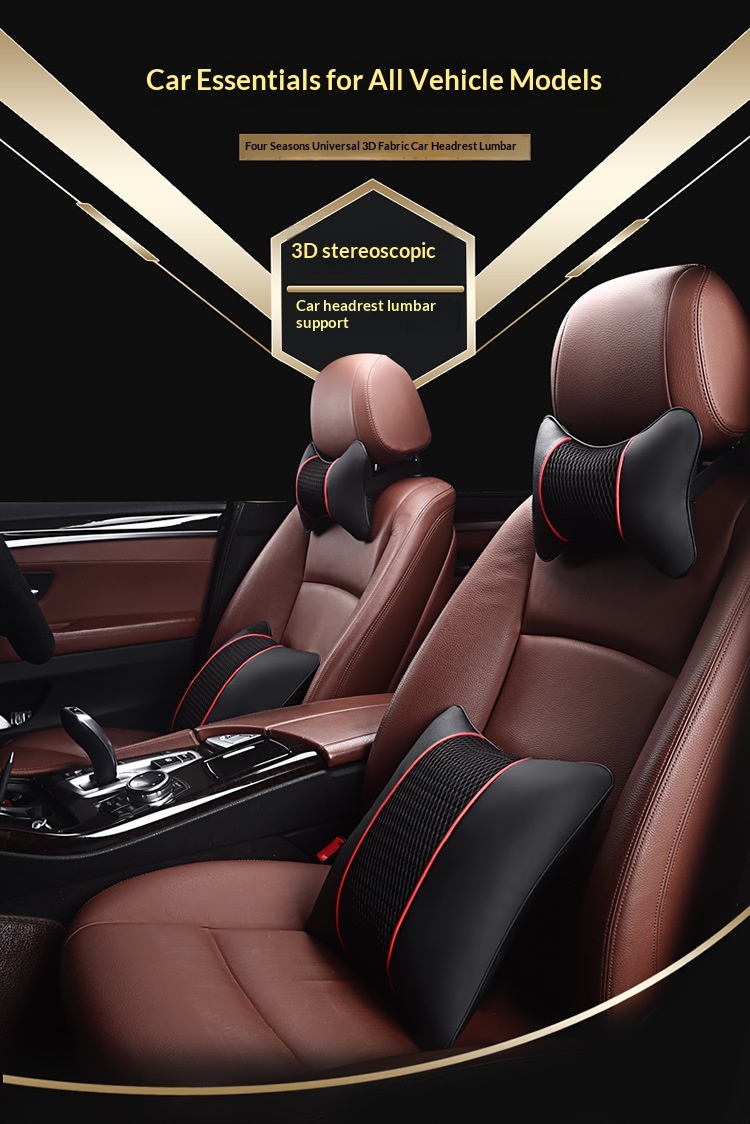 Nackenstützkissen fürs Auto, 3D-Leder, Ganzjahresmodell, Universal_voghion.com