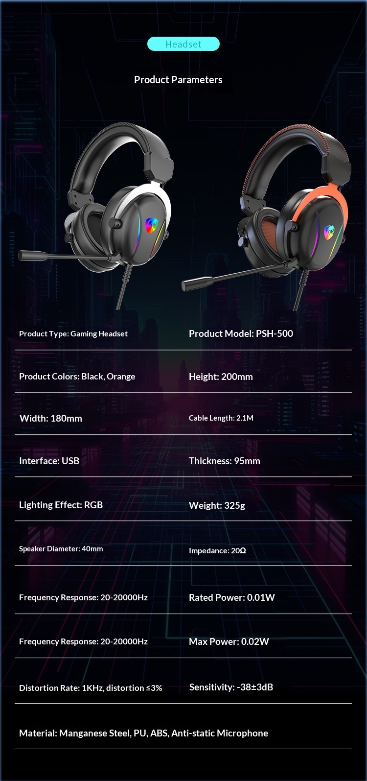 Cuffie da gioco cablate per computer, compatibili con PUBG Mobile e laptop, audio 7.1 universale con microfono._voghion.com