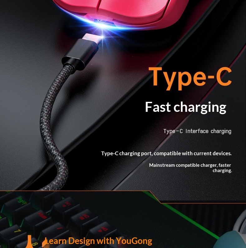 Wolf Spider SC580 Three-Mode Bluetooth 2.4g Wireless Gaming Mouse For Laptop, Desktop, And Office Use_voghion.com