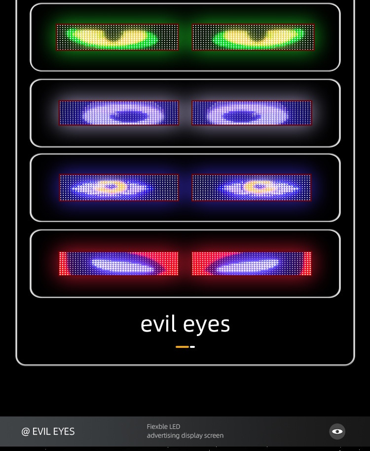 Demon Eye Led Flexible Decorative Screen For Car And Truck_voghion.com