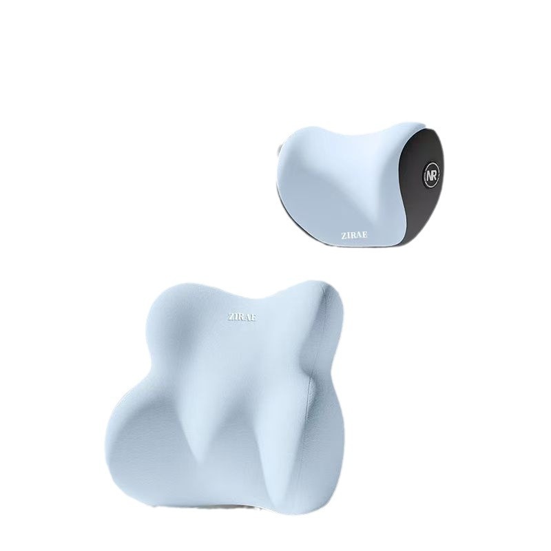 Conjunto de encosto de cabeça, almofada lombar, suporte lombar, espuma viscoelástica, travesseiro de pescoço de alta qualidade para carro_voghion.com