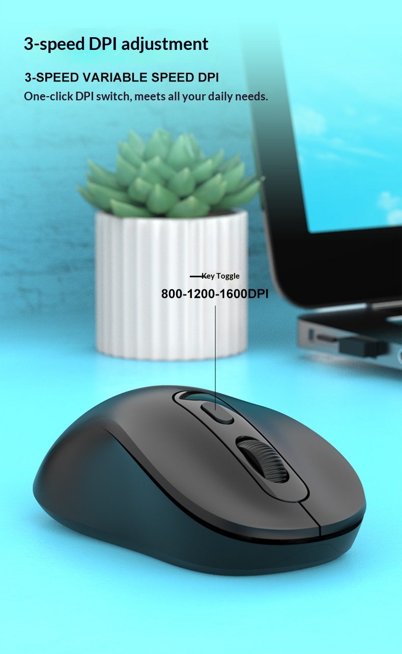 W300 Multi-mode Wireless Bluetooth Office Mouse For Laptop Tablet_voghion.com