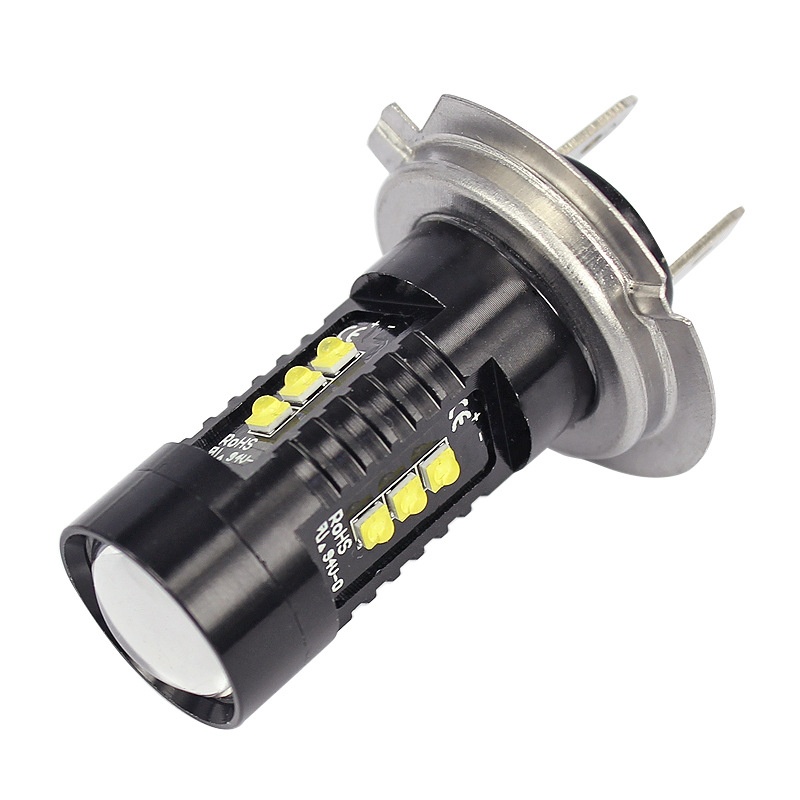 Nouveau phare antibrouillard avant à LED pour voiture transfrontalière, ampoule haute luminosité H7 60W 12 LED haute puissance 6000K_voghion.com