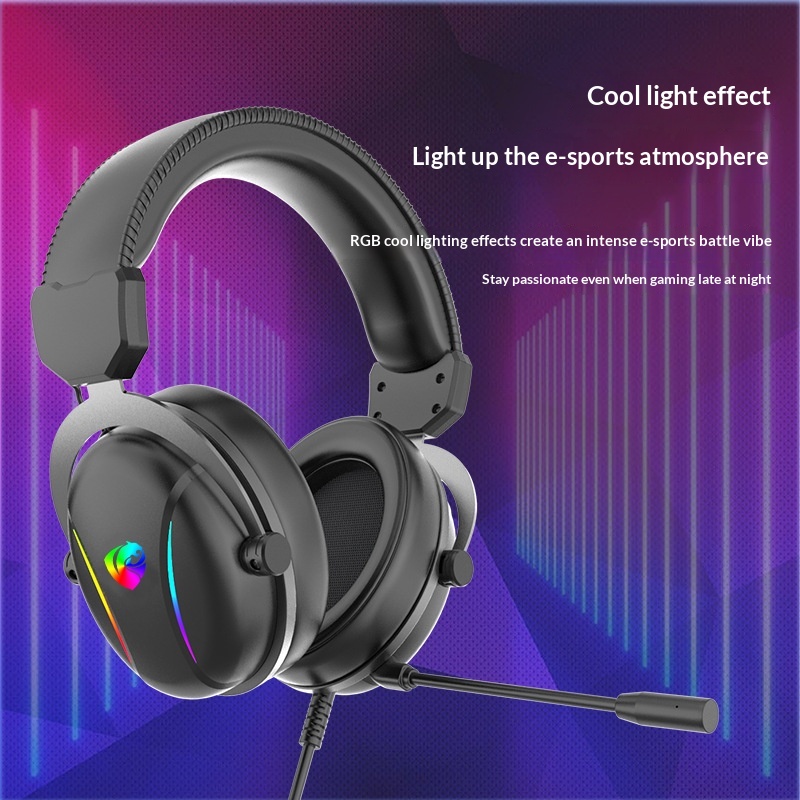 Cuffie da gioco cablate per computer, compatibili con PUBG Mobile e laptop, audio 7.1 universale con microfono._voghion.com