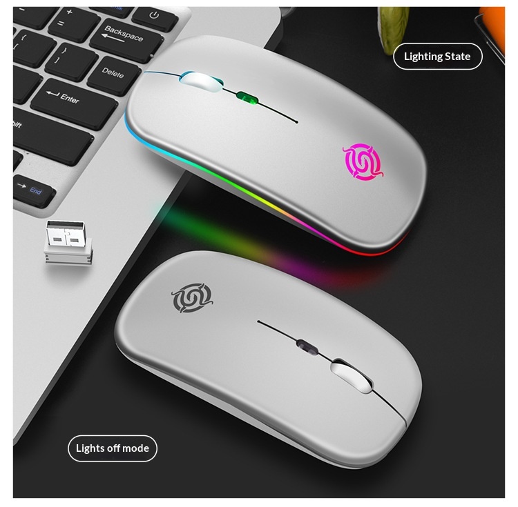 Wireless Gaming Mouse With Rgb Lighting Silent Rechargeable Design_voghion.com