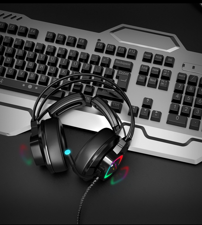 MoDi G200 Computer Over-ear Wired Headset With Microphone, 7.1-channel USB Gaming Headset, Specifically For Internet_voghion.com