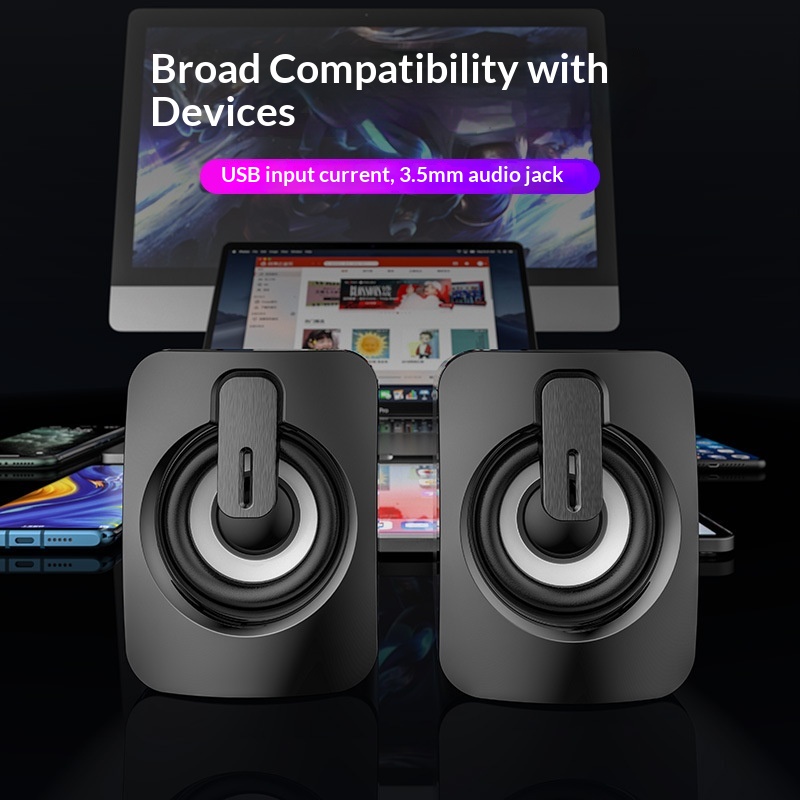 Cross-border Computer Laptop And Mobile Phone Home Speakers, USB Wired Mini Subwoofer, Desktop Speakers_voghion.com