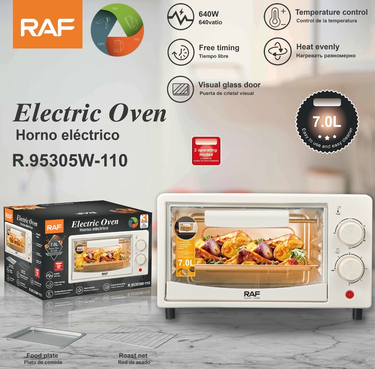 Multifunktionale Kleine Elektrische Hause Backen Küche Gerät Voll Automatische Mini Ofen 7L Ein Stück Dropshipping_voghion.com
