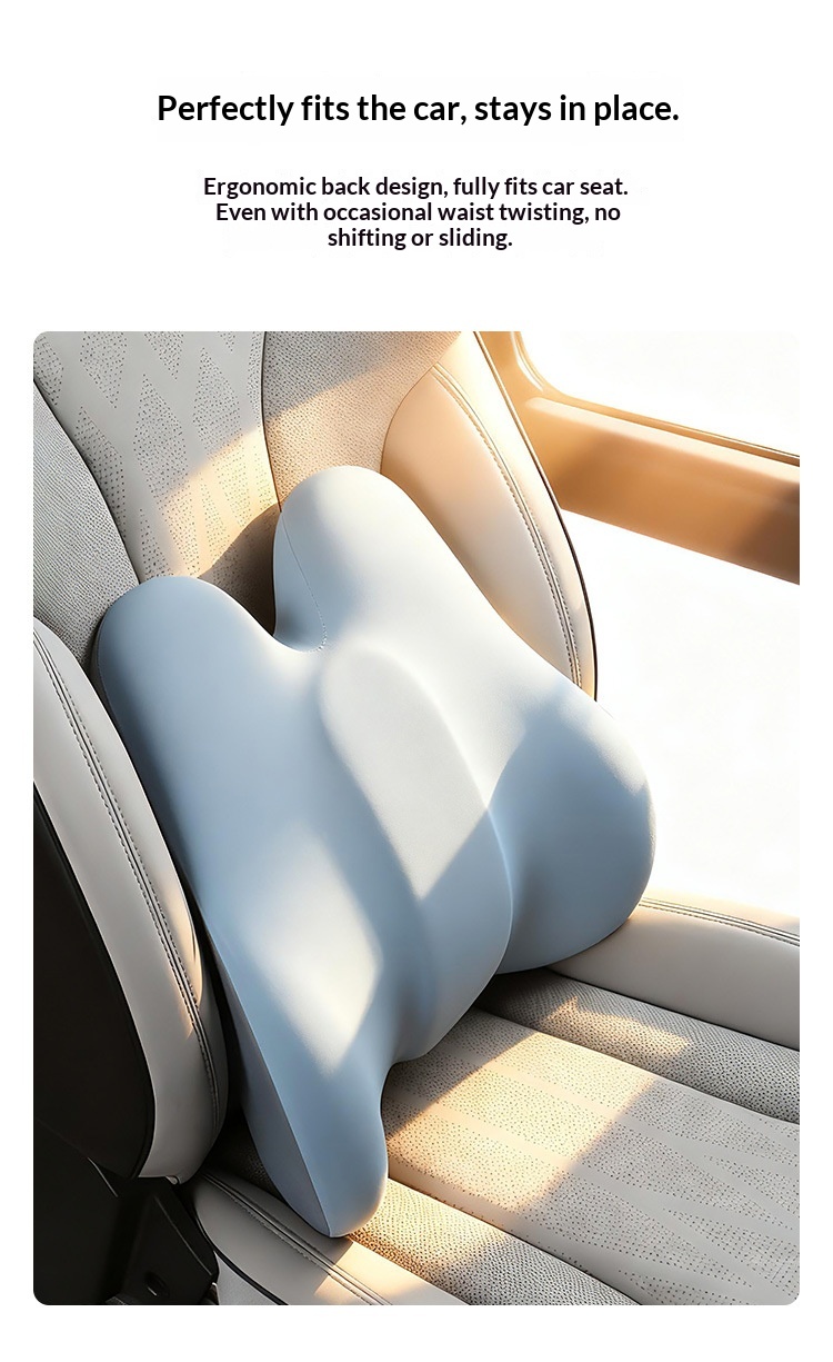 Adjustable Support Memory Foam Lumbar Pillow Office Car Seat Cushion Long Sitting Artifact_voghion.com