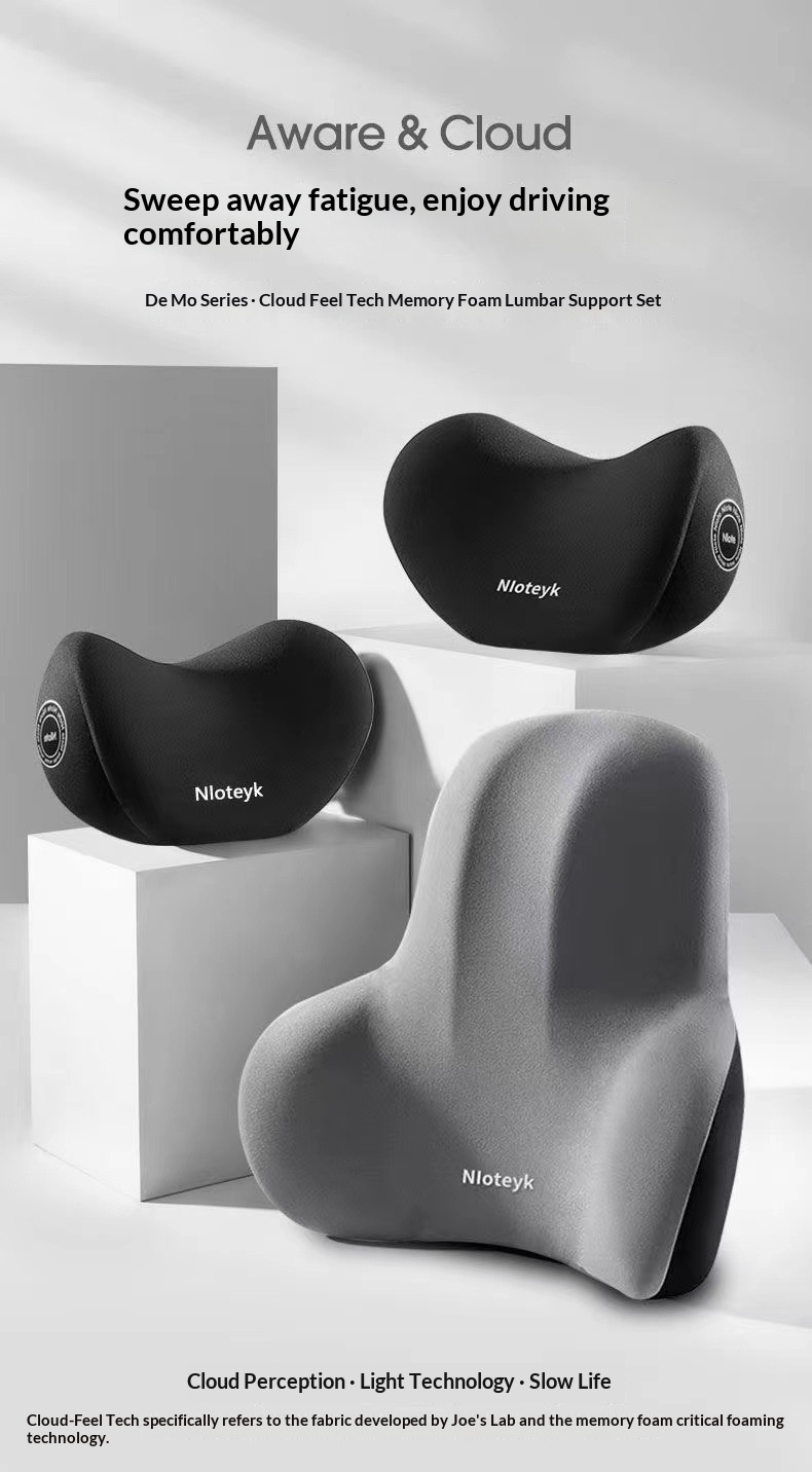 Headrest Support Shoulder Pillow Car Memory Foam Lumbar Backrest Cushion Home Dropshipping_voghion.com