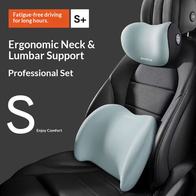 Cross-Border Headrest Seat Backrest Car Cushion Lumbar Support Neck Pillow_voghion.com