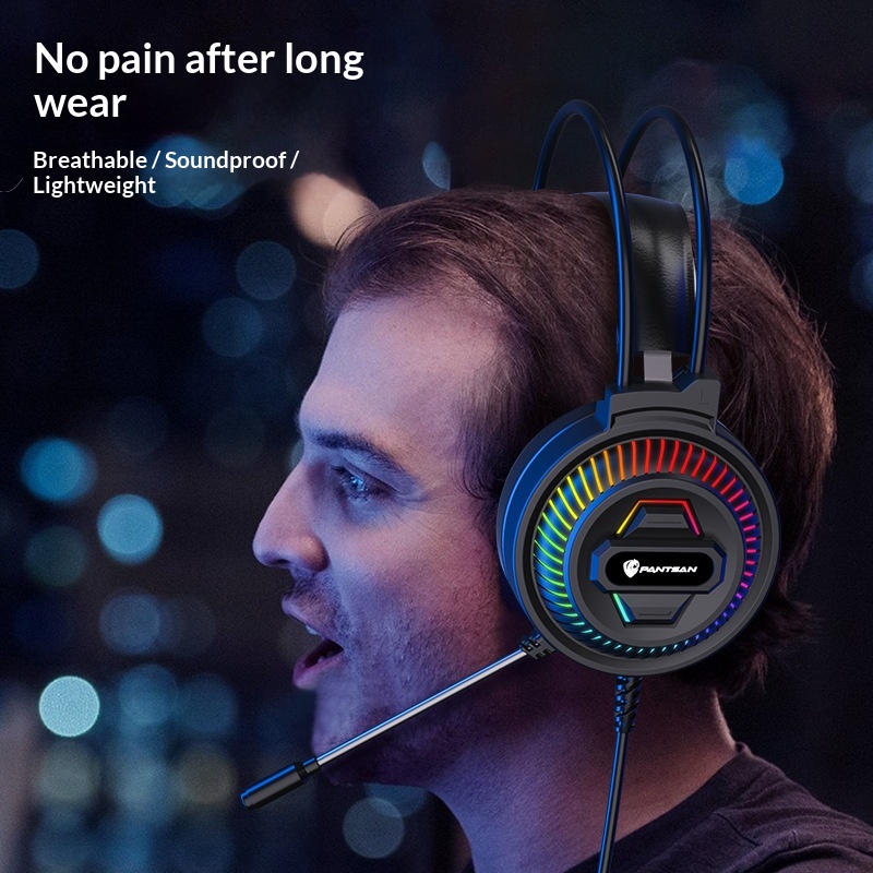 Cross-Border Pansun PSH-400 Over-Ear Computer Desktop Gaming Wired Laptop Headset_voghion.com