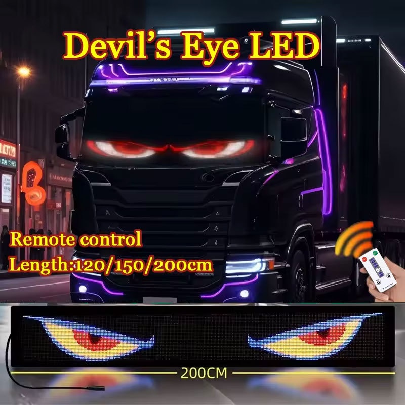 Bestseller Devil's Eye Car Smart Soft Screen Multi-Mode Expression Display LED Advertising Light_voghion.com
