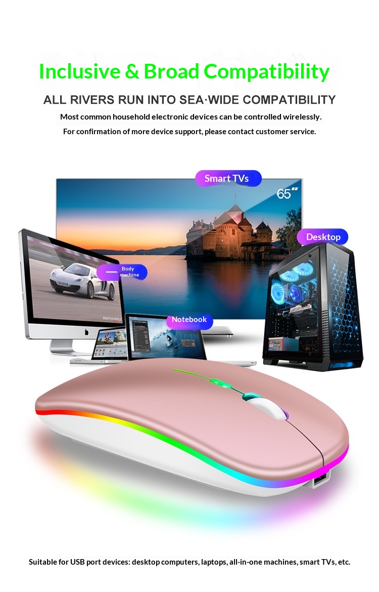 Wireless Gaming Mouse With Rgb Lighting Silent Rechargeable Design_voghion.com