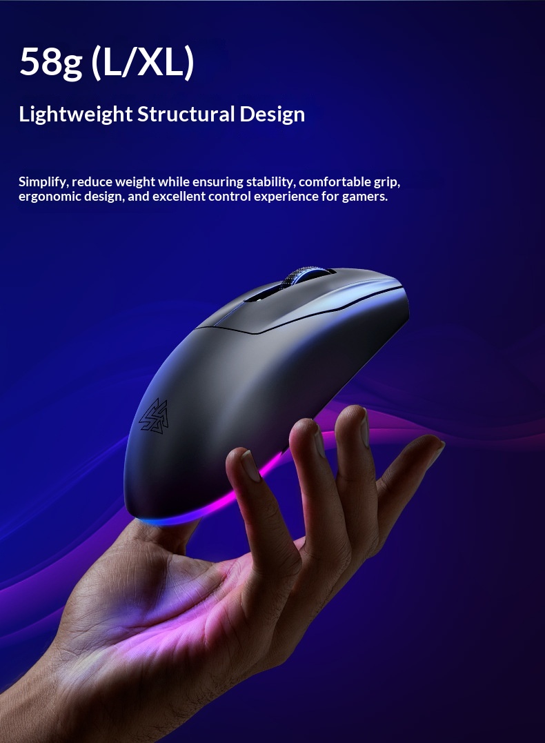 SOREX X2 Wireless Tri-Mode Mouse Bluetooth Wired RGB Gaming Office Desktop Laptop_voghion.com