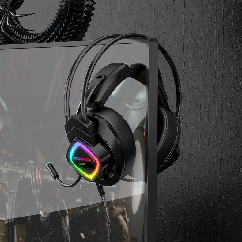 MoDi G200 Computer Over-ear Wired Headset With Microphone, 7.1-channel USB Gaming Headset, Specifically For Internet_voghion.com