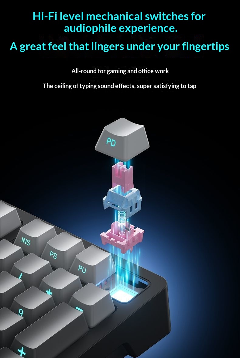 Sanju SG99 Customized Mechanical Keyboard Gasket Structure Full Key Hot-Swappable Wireless Bluetooth Tri-Mode Gaming_voghion.com