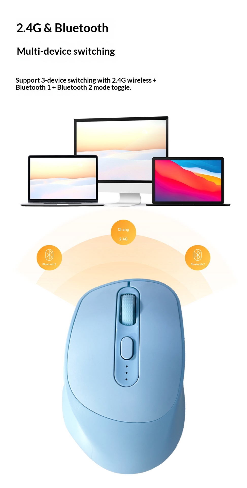 AI Intelligent Voice Bluetooth Wireless Mouse Deepseek For Writing, Form Generation, Smart PPT Creation, Rechargeable_voghion.com