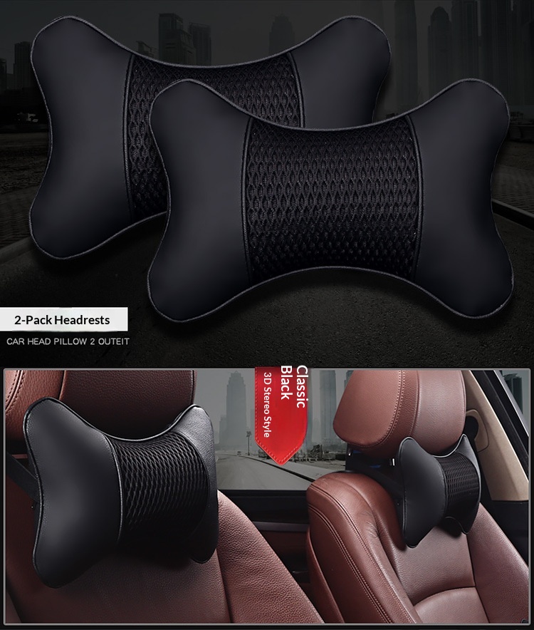 Nackenstützkissen fürs Auto, 3D-Leder, Ganzjahresmodell, Universal_voghion.com