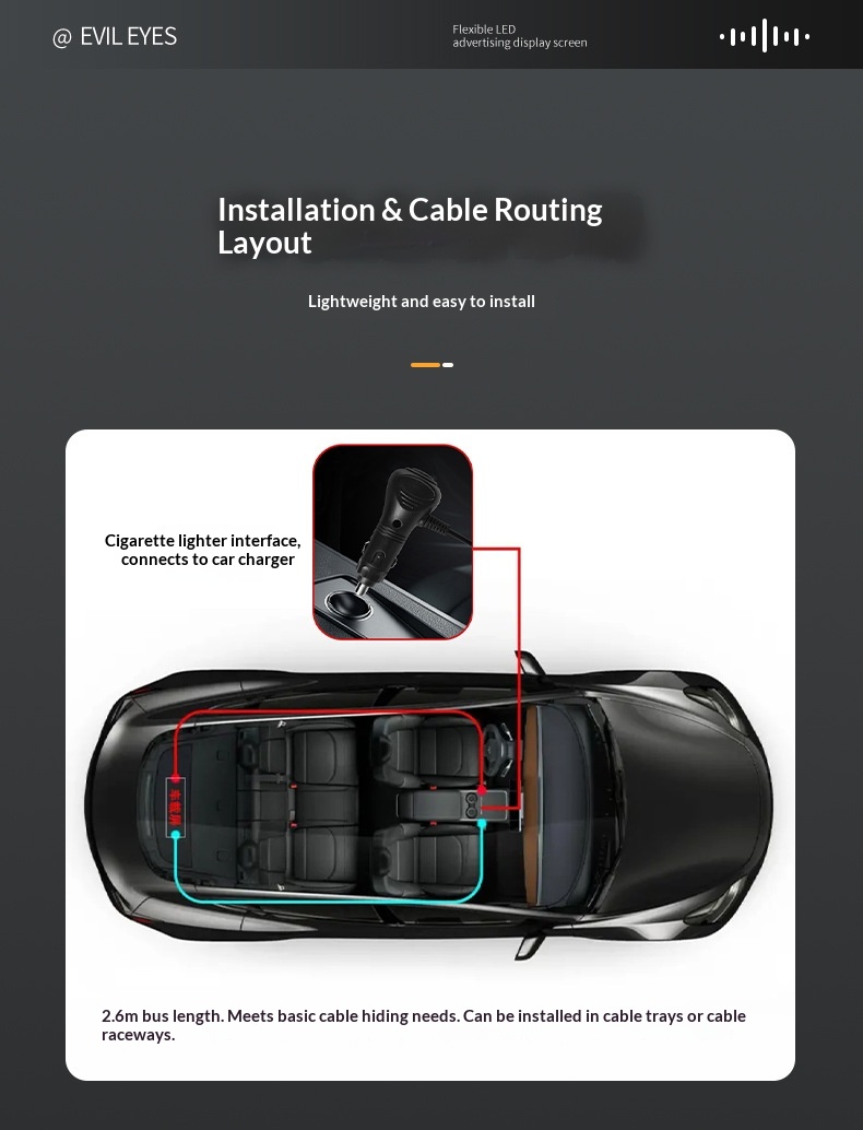 Bestseller Devil's Eye Car Smart Soft Screen Multi-Mode Expression Display LED Advertising Light_voghion.com